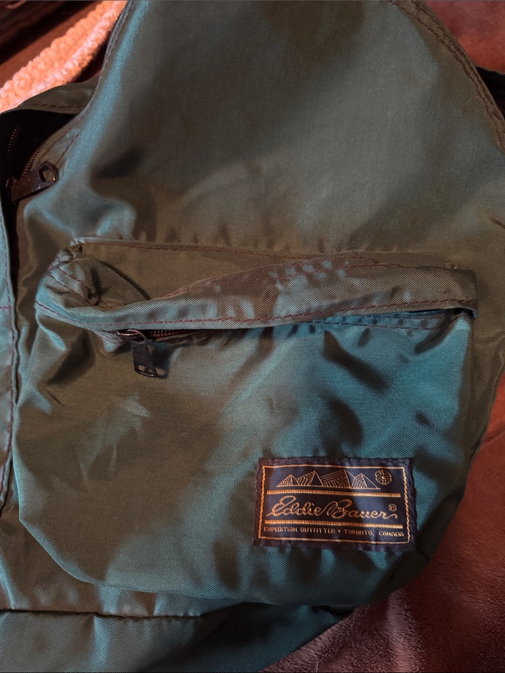 Vintage Eddie Bauer Forest green Nylon Men's Backpack